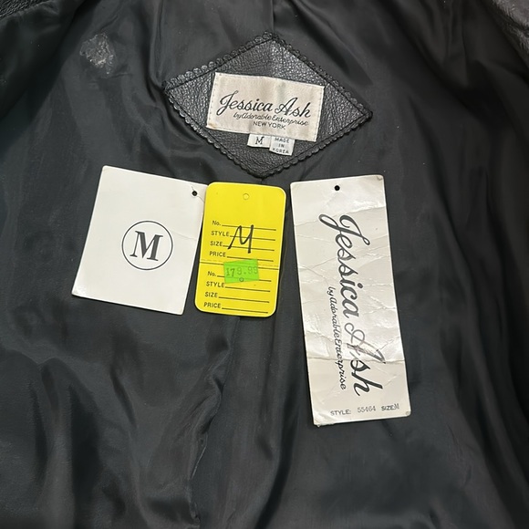 🌺🌺 NWT JESSICA ASH LEATHER COAT SIZE M - Picture 11 of 13